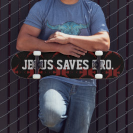 Jesus Salva Irmão. skate de sangue abstrato