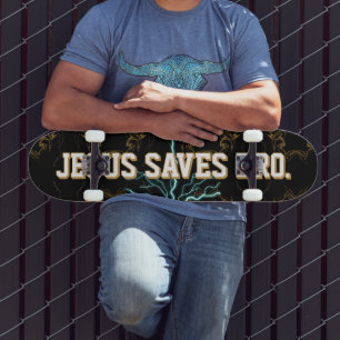 Jesus Salva Irmão. skate de sangue abstrato