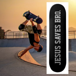 Jesus Salva Irmão. skate preto