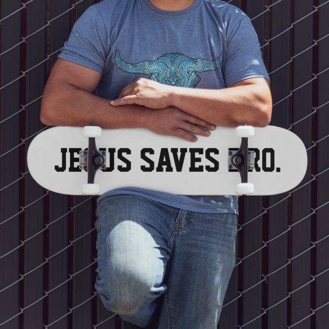 Jesus Salva Irmão. skate preto (Ao ar livre 3)