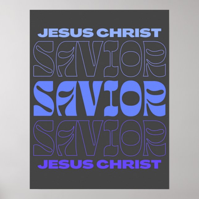 Jesus salva/ Jesus ama você/ Poster gráfico (Frente)
