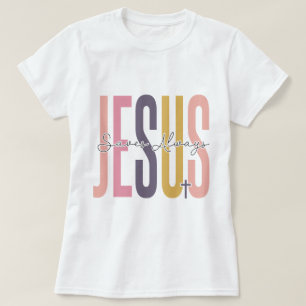 Jesus salva o Design de camiseta sempre inspirador