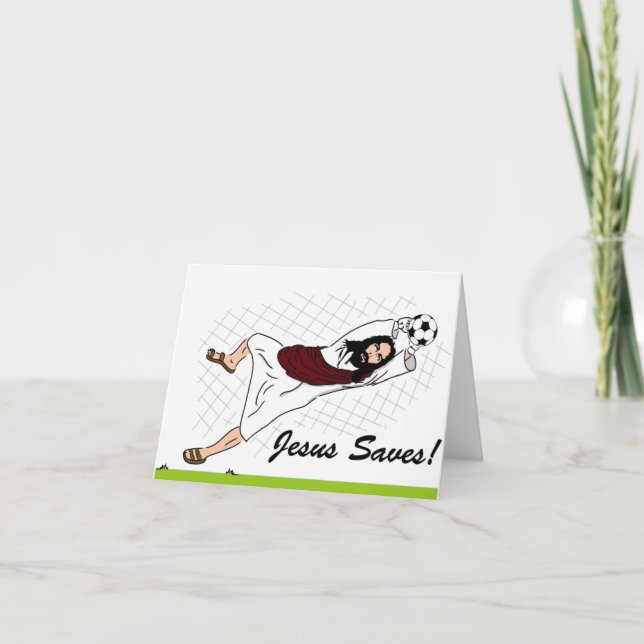Jesus salva! Placa de cartões de natal (Frente)
