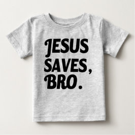Jesus salvar, camisa engraçada do bebê de Bro