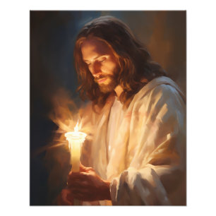 Jesus Segurando Foto da Vela