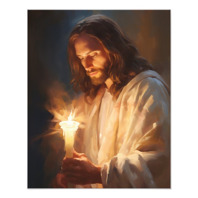 Jesus Segurando Foto da Vela (Frente)
