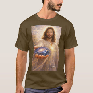 Jesus segurando o universo em suas mãos Camiseta