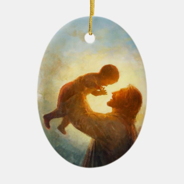 Jesus segurando ornamento de bebê (Frente)