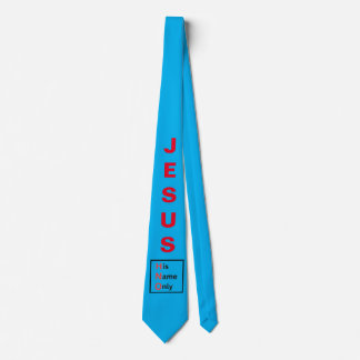 Jesus - Seu Nome Apenas Gravata De Pescoço (Azul)
