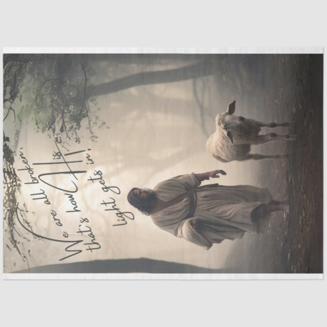 Jesus Somos todos Papel Tecido de Decoupage Quebra (Frente )