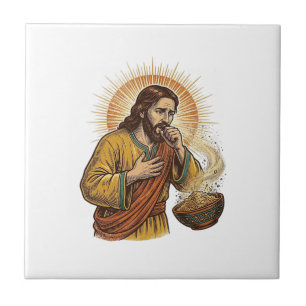 Jesus Sufocando com Migalha de Chip de Tortilla Se