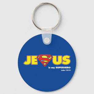 Jesus Super Herói Chaveiro