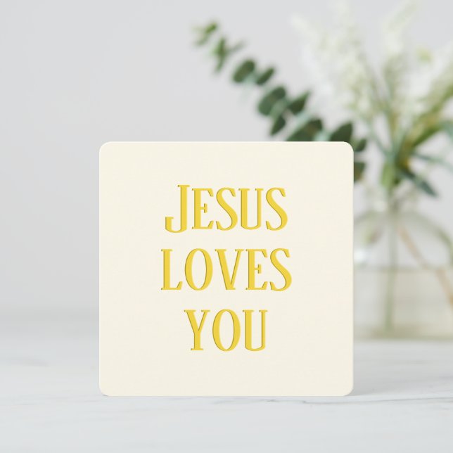 Jesus te ama | branco e dourado (Em pé/Frente)