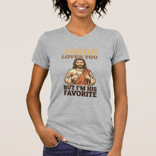 Jesus Te Ama Camisa Engraçada de Fé Vintage Design