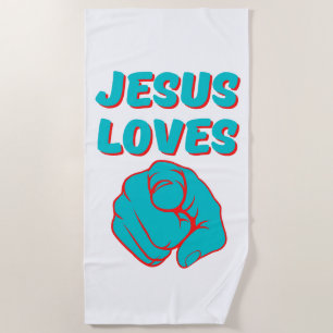 Jesus Te Ama Com Uma Toalha De Praia Baseada Na Fé