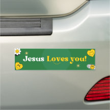 Jesus Te Ama Verde Amarelo Sorriso Bonito