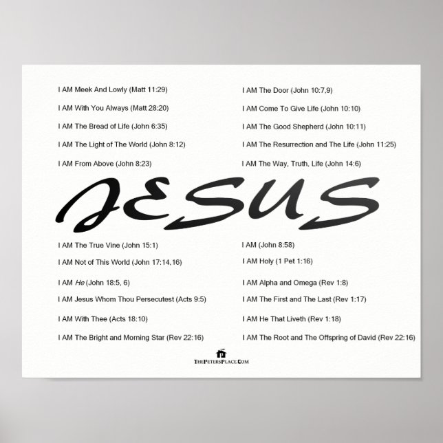 Jesus The Great I AM Poster (Frente)