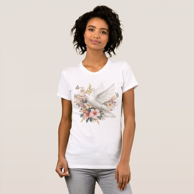 Jesus [Theme] Camiseta Feminina Fé Brasil Presente (Frente Completa)