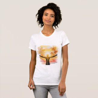 Jesus [Theme] Camiseta Feminina Fé Brasil Presente