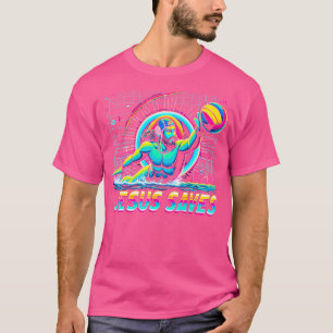 Jesus Vaporwave 80S economiza polo de água