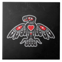Jet Black Granite Faux Native American Thunderbird