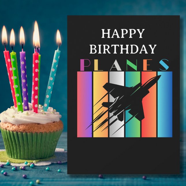 Jet Fighter Aviers Divirtam Aviões Aéreos Aniversá (Front)