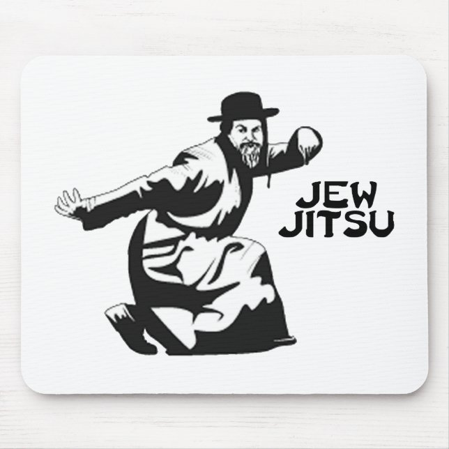 Jew Jitsu Mouse Pad | Presentes do Bar judeu Mitzv (Frente)