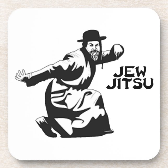 Jew Jitsu Porta copos | Presentes do Bar judeu Mit (Frente)