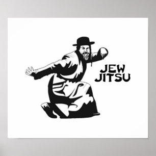 Jew Jitsu Poster   Presentes do Bar judeu Mitzvah