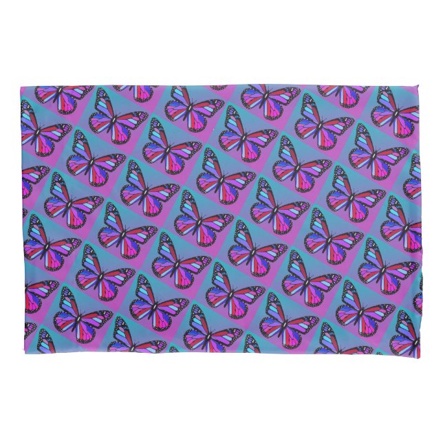Jewel Butterflies in Purple and Blue Pattern (Frente-Esquerda)