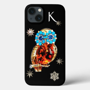 JEWEL OWL,ESTRELAS DE DIAMANTE,Dourado,Turquesa Az