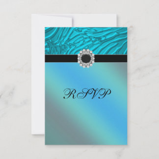 Jewel Teal Blue Zebra RSVP