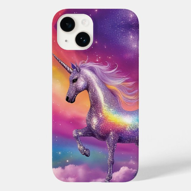 Jewel Tone Cosmic Sparkle Rainbow Glitter Unicorn (Verso)