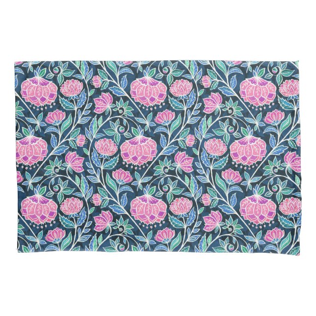 Jewel Toned Boho Chalk Chintz Padrão Floral (Frente)