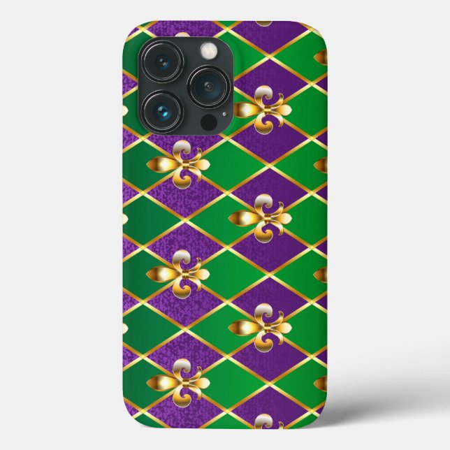 Jewelry Background Mardi Gras (Verso)