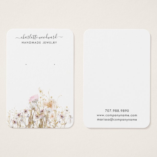 Jewelry Designer Rosa Dourado Flores Selvagens (Frente & Verso)