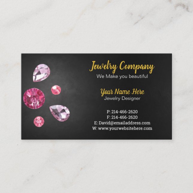 Jewelry Designer/Seller Cartão de visita (Frente)