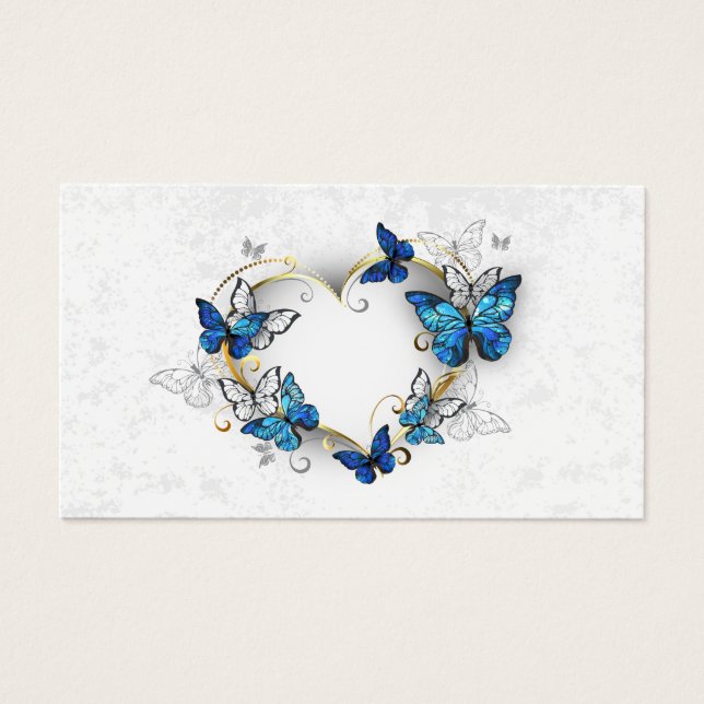 Jewelry Heart with Butterflies Morpho (Frente)
