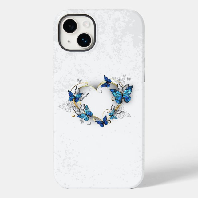 Jewelry Heart with Butterflies Morpho (Verso)