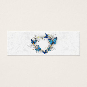 Jewelry Heart with Butterflies Morpho