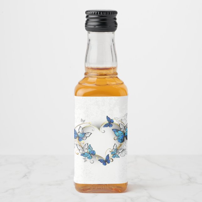 Jewelry Heart with Butterflies Morpho (Frente)