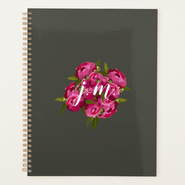 Jewl Tone Peony Planejador Personalizado (Frente)