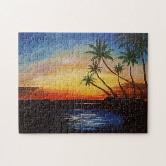 Jigsaw Quebra-cabeça Beach Sunset por JPDenyer (Horizontal)