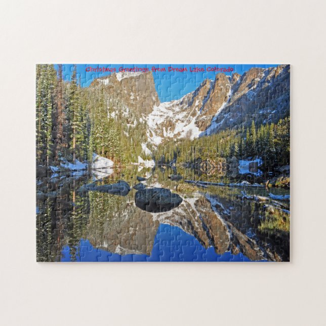 Jigsaws Dream Lake Colorado EUA. Quebra-cabeça de  (Horizontal)