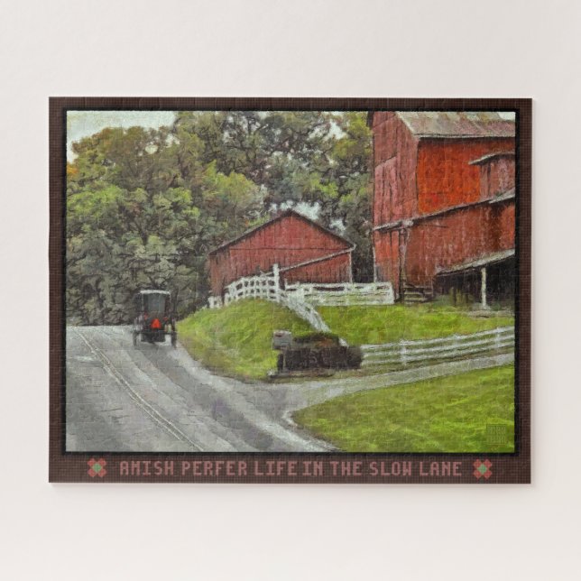 Jigsera Quebra-cabeça Amish Prefere A Vida Na Lane (Horizontal)