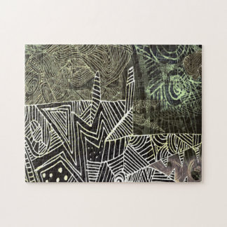 jigserra quebra-cabeça "Abstrato com lobo"