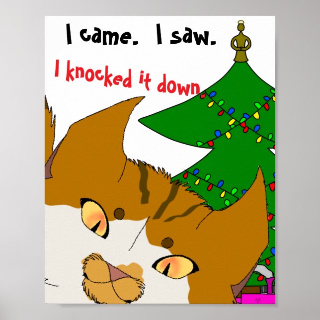 Jingle Claws Christmas Kids Holiday Art Poster (Frente)