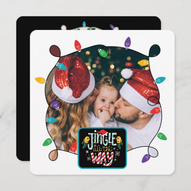 Jingle completamente (adicione suas fotos) Cartão  (Frente/Verso)