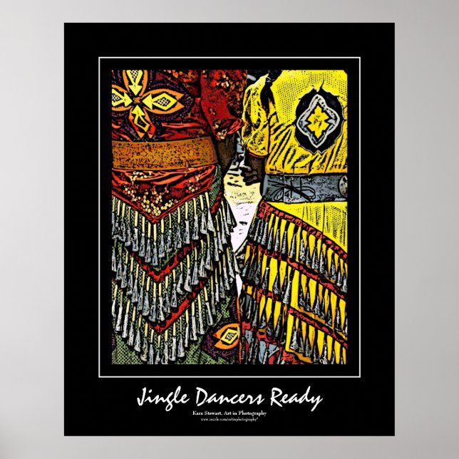 Jingle Dancers Ready Black Border Poster (Frente)