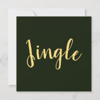 JINGLE Festivo Script Rich Forest Fundo Verde